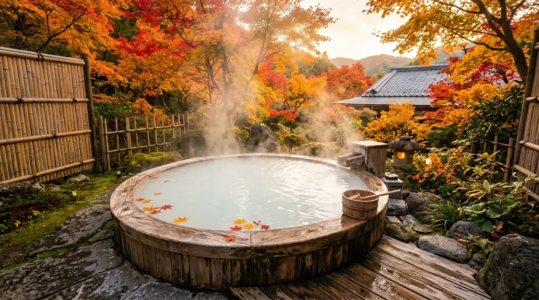 紅葉×露天風呂付き宿 全5選｜秋の絶景を、自分だけの湯舟から独り占めする